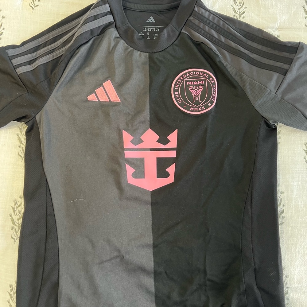 Adidas Kids Miami Soccer Jersey - Black and Pink